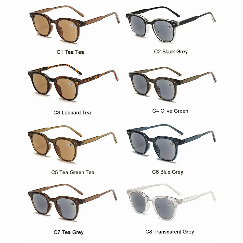 2025 lunettes de soleil de lecture pour femmes hommes cadre classique lunettes de soleil en plein air lecteurs presbytie lunettes + 1.0 ~ + 4.0