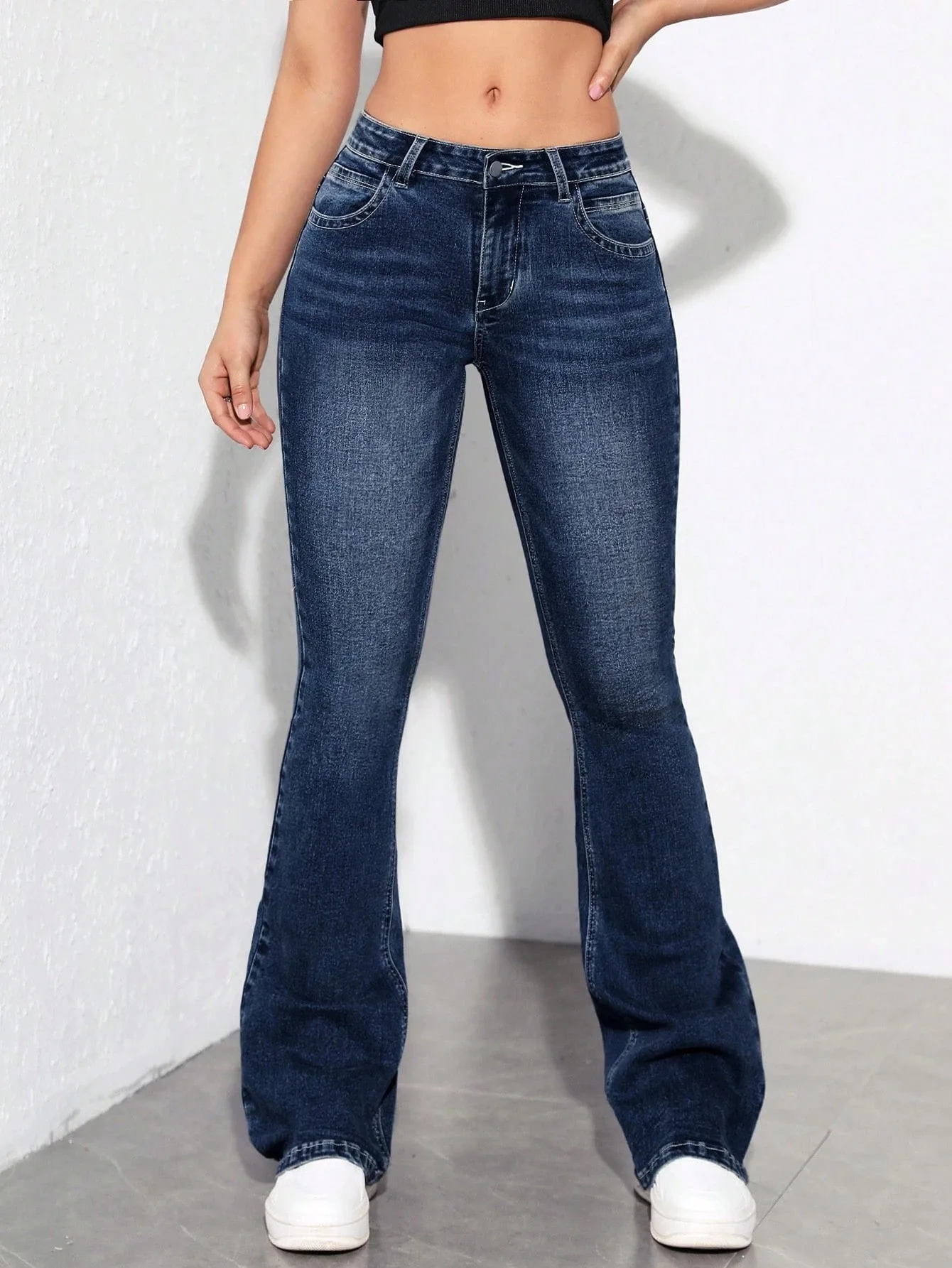 

Summer Women's Clothing Slim Flared High Waist Jeans For Woman Stretch Denim Cotton Micro Bell Bottom Casual Streetwear Pants