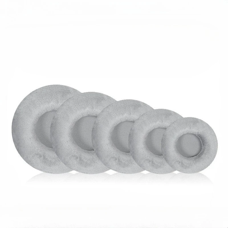 2 uds almohadillas de terciopelo 50mm 55 60 65 70 75 80 85 90 95 MM almohadillas de repuesto para auriculares orejeras de cojín de espuma