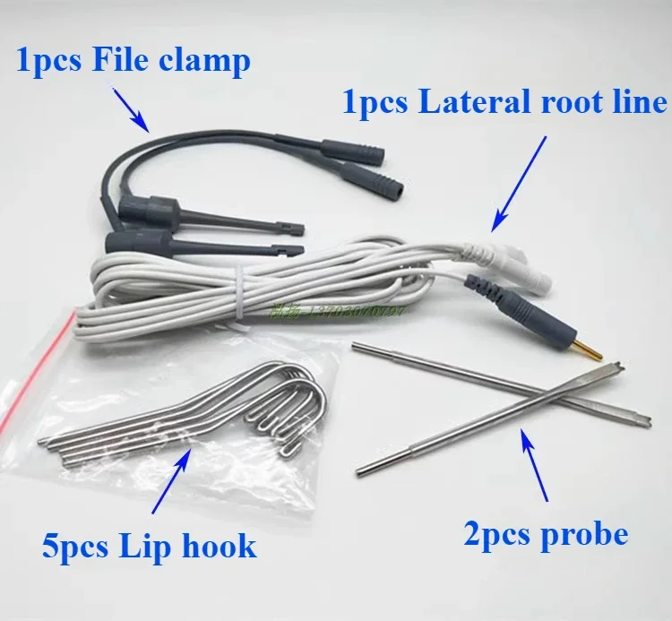 

1set Root Canal Measuring Instrument Accessories Dental Oral Measurement File Wire Root Measuring Clip Lip Hook Hook Wire Probe