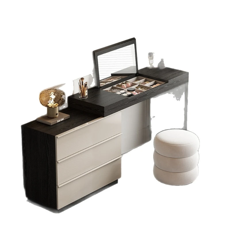 

Small apartment bedroom modern simple retro style cosmetic table bedside storage cabinet