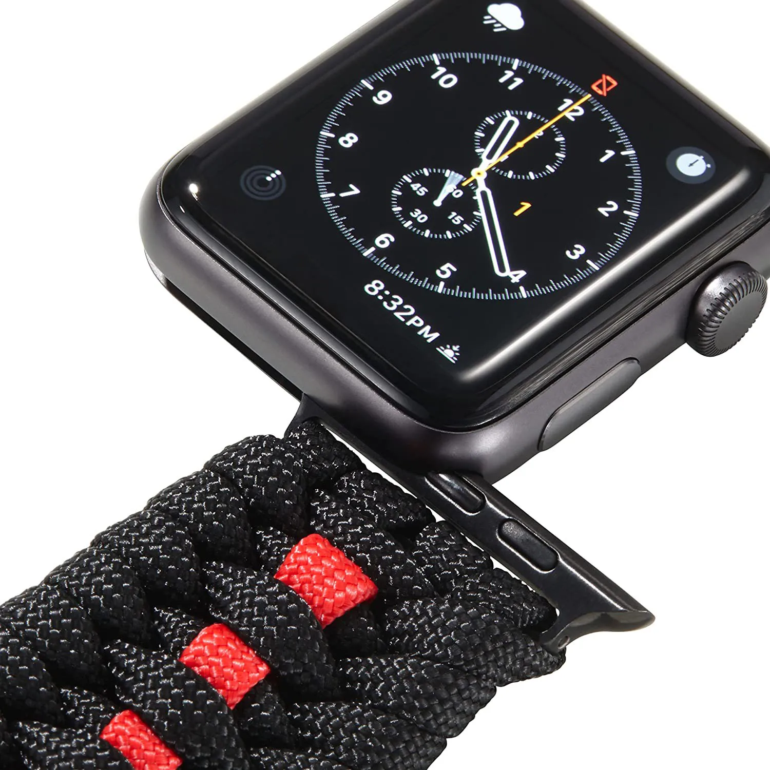 Survival Gear Bracelet For Apple Watch Band 9 8 7 SE 6 5 4 Black Buckle iWatch Series Ultra 49mm 44mm 42mm 45mm 41mm Nylon Strap