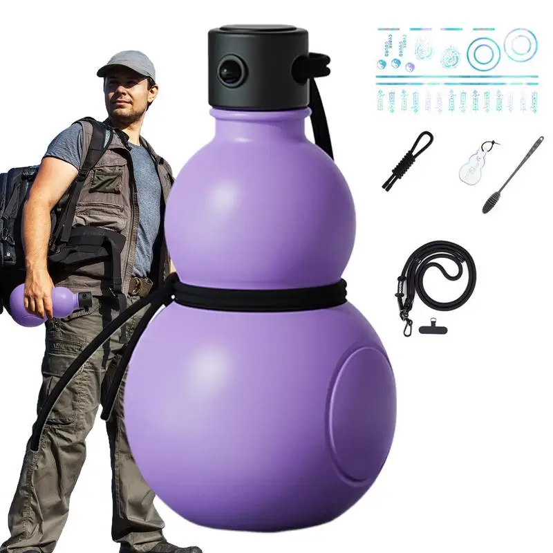 Gourd Bottle 30 Oz Water Flask For Travel Gym Portable Leakproof Sports Flask Reusable Chinese Retro-Inspired Travel Water