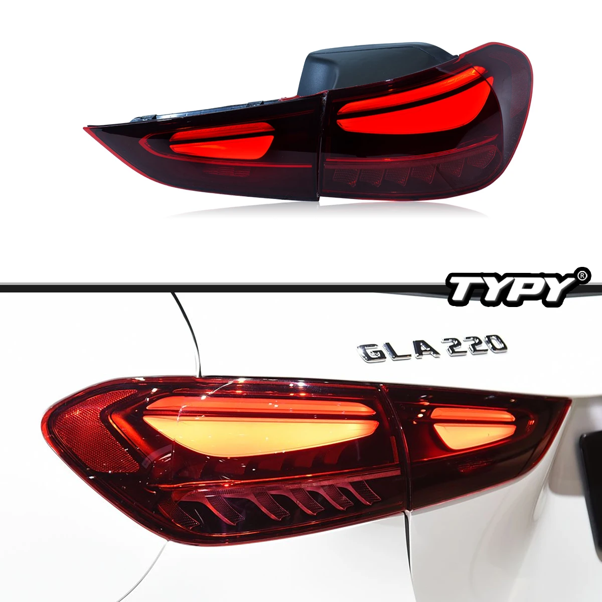 

TYPY новый светодиодный задний фонарь, обновленный, модифицированный для Benz GLA W156, задний фонарь 2020-2025, динамический сигнальный задний фонарь, автоаксессуары