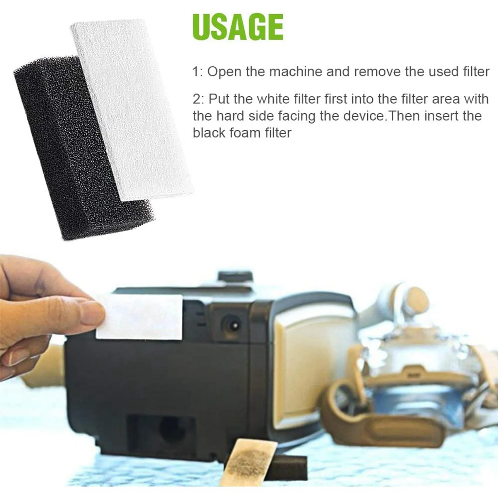 

MSOR-100PCS CPAP Filters For Respironics Premium Foam Filter And Ultra Fine Filters Respironics M Series