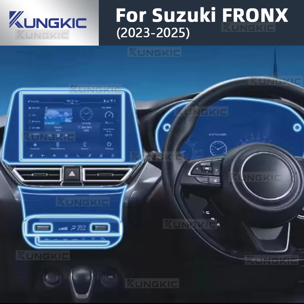 

Car Interior Film For Suzuki FRONX 2023-2025 Car Center Console Media Dashboard Navigation TPU Anti-scratch Protector Film