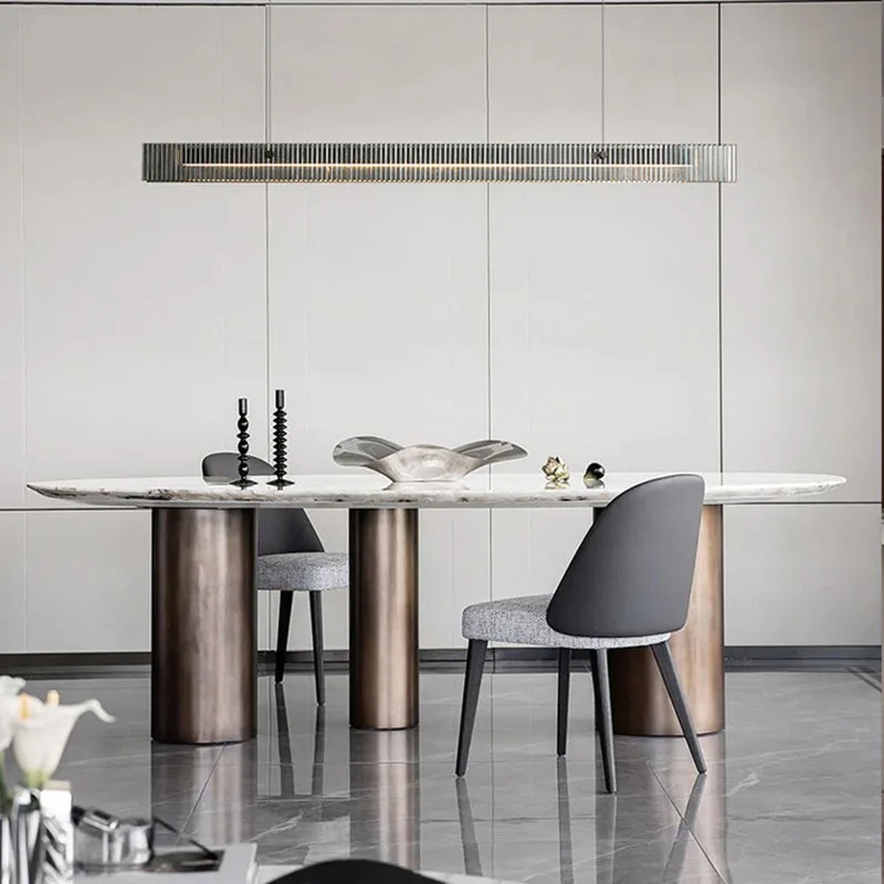 

Скандинавский светодиодный подвесной светильник с длинным стеклом, роскошный декоративный светильник для мебели, освещение для ресторана, лампы для гостиной с затемнением