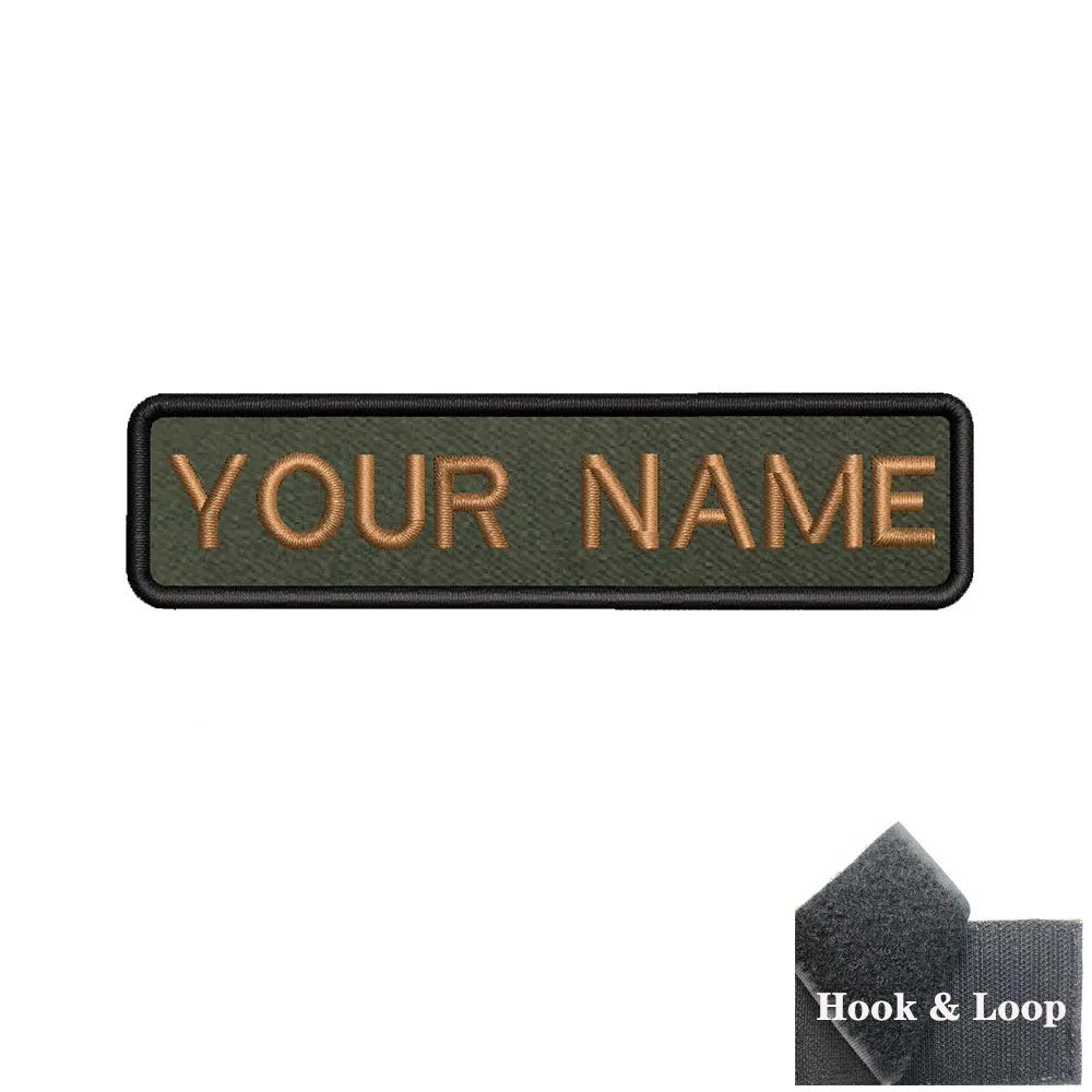 1 ST 10 cm X 2.5 cm Custom Gepersonaliseerde Naam nummer Patch Strepen Badge tags chevrons Armband Ijzer Op Of Haak lus geborduurd - afbeelding 1