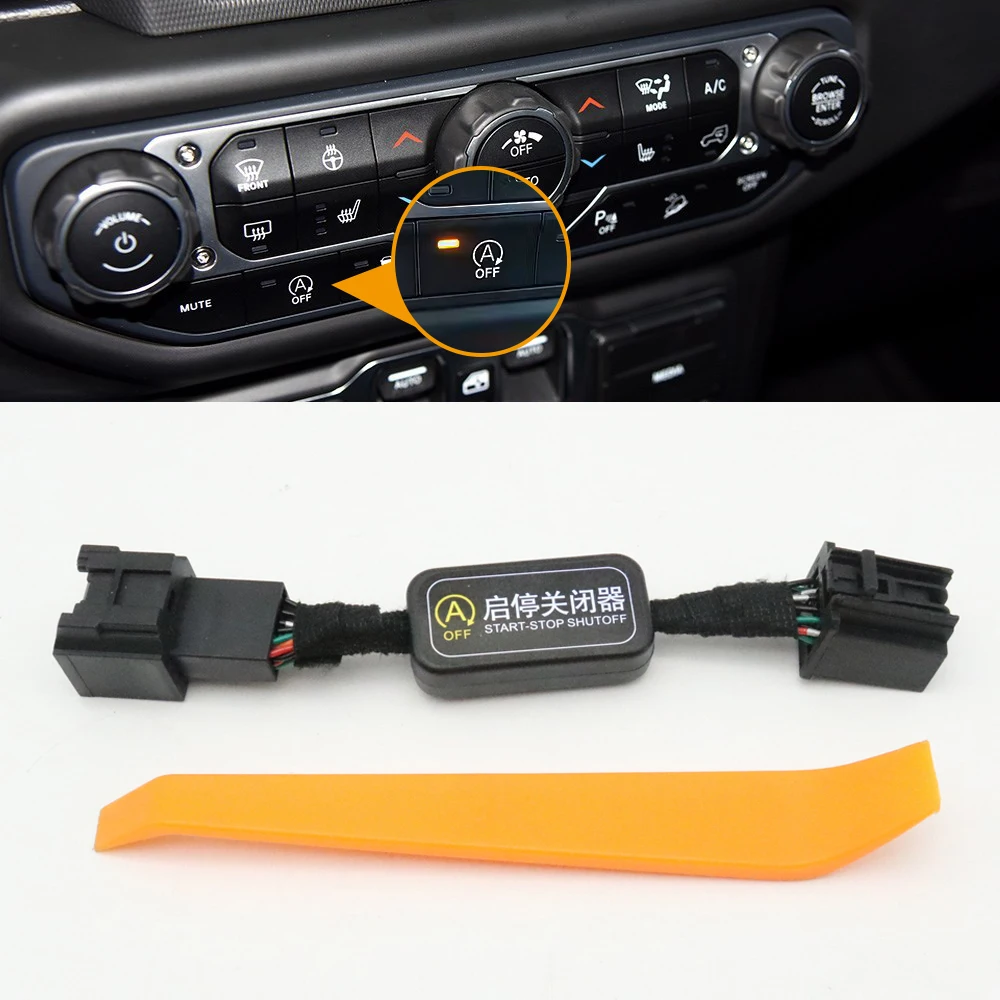 Car Automatic Off Closer Stop Start System Eliminator Cable Disabler Plug For Jeep Gladiator JT 2020-2025 Wrangler JL 2018-2025