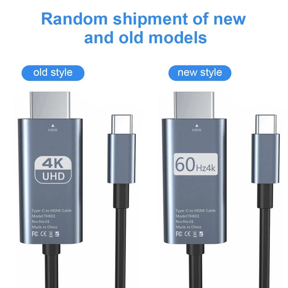 USB C to HDMI Cable 4K Aluminum Type-C to HDMI Cord Support Thunderbolt 3 & 4 for iPhone 15 Series, MacBook, iPad Pro,Dell, HP