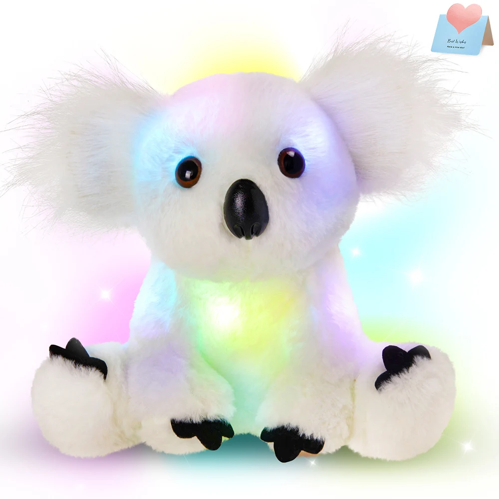 25cm Musical LED Light Plush Toys Koala Lullaby Cute Toy Stuffed Animals Birthday Pillows Soft Party Gift for Girls