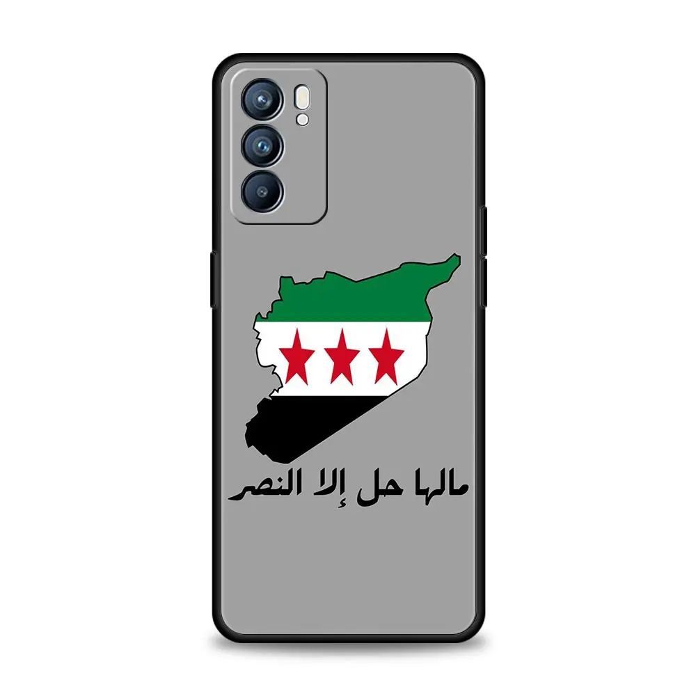 Syria flag Phone Case For Oppo Reno8 Reno7 Reno6 Pro A54 5G Find X6 X5 A53 A52 A9 A15 A95 A17 A16 A76 A74 A57 A31 Cover