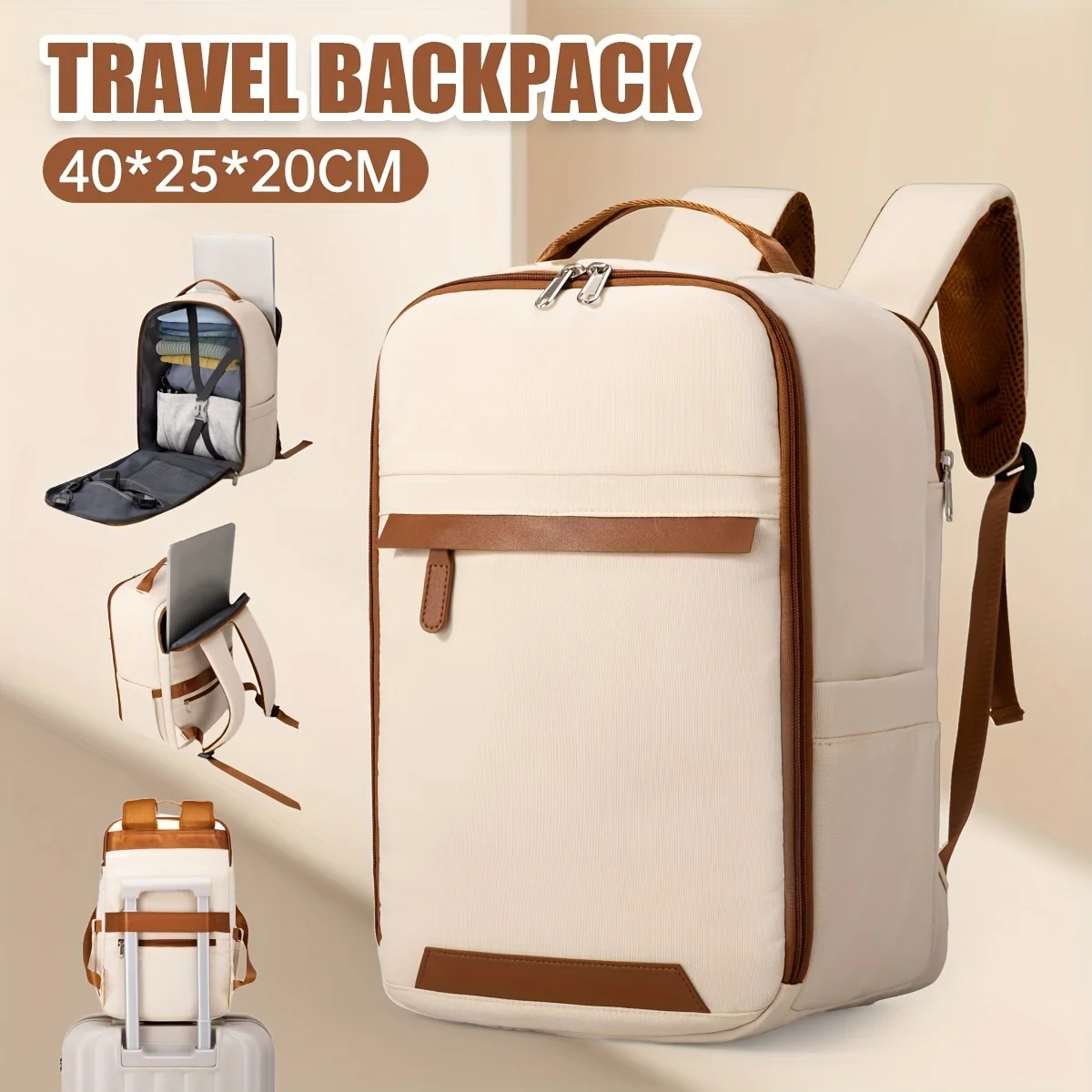 Rucksack mit großem Fassungsvermögen, multifunktionaler Gepäckrucksack, Reise-Computertasche für Studentinnen, gut aussehender Geschäftsreise-Rucksack, Boarding, kostenloser Versand für Flugzeit