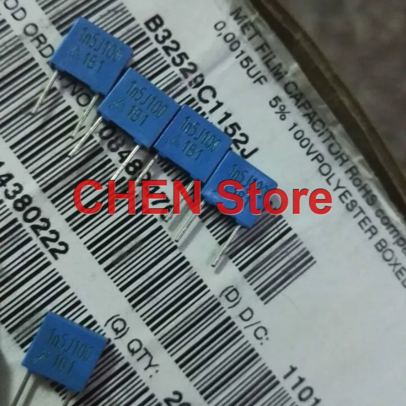 20PCS Brazil EPCOS B32529 1NF 1N5 1N8 2N2 3N3 4N7 6N8 10NF 22NF 27NF 33NF 39NF 47NF 56NF 68NF 82NF 0.1U 100V blue film capacitor