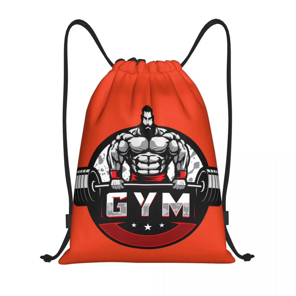 Custom Bodybuilding Gym Drawstring Bag Men Women Lightweight Fitness Muscle Sports Gym Storage Backpack