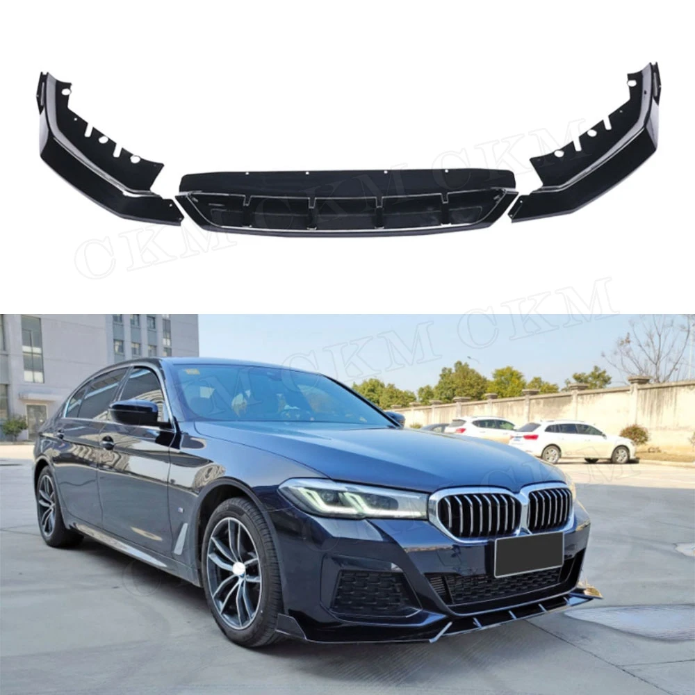 

ABS Material Front Bumper Lip Chin Spoiler Splitters For BMW 5 Series G30 G31 G38 M Sport 2021 2022 Body Kits Accessories