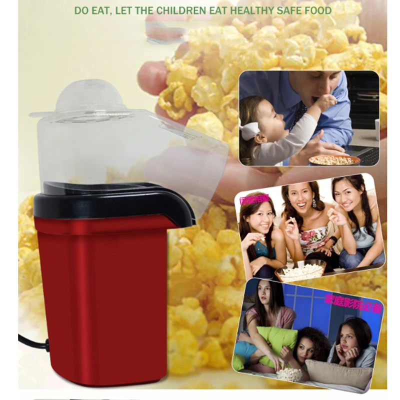 1100W Fully Automatic Popcorn Machine, Commercial & Household Small Electric Popcorn Maker 220V