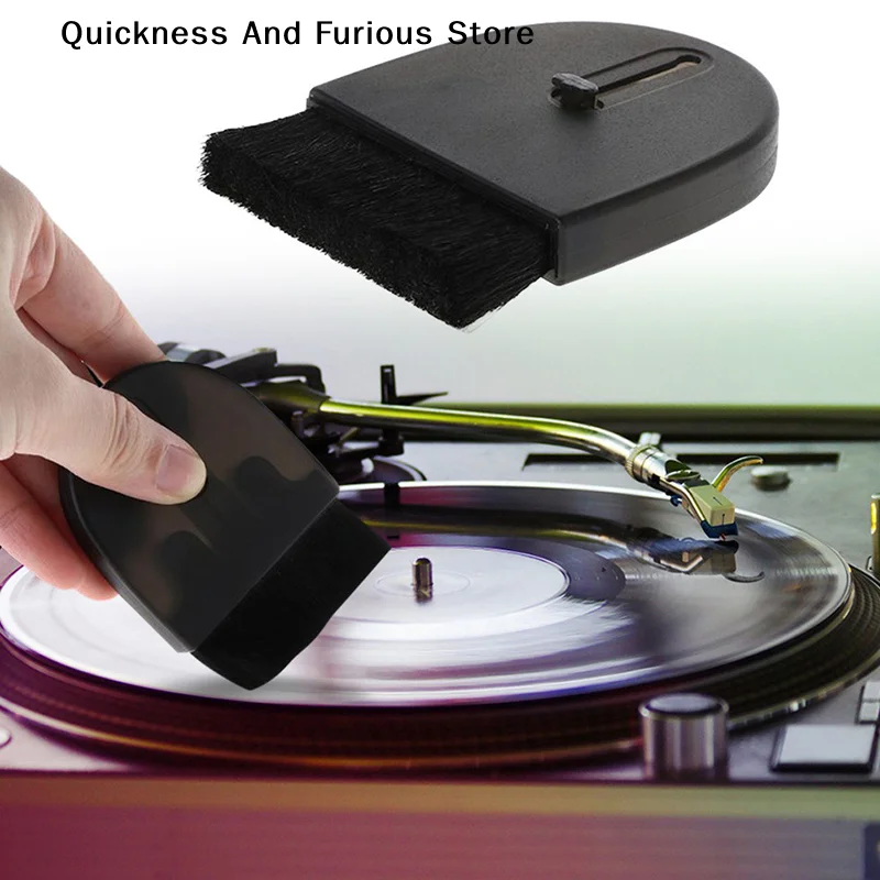 【TO】Vinyl-Schallplatten-Reinigungsbürste, Samt-Antistatik-Staubentferner-Bürste für die Reinigung von Phonographen, Plattenspielern und LP-Vinyl-Schallplatten