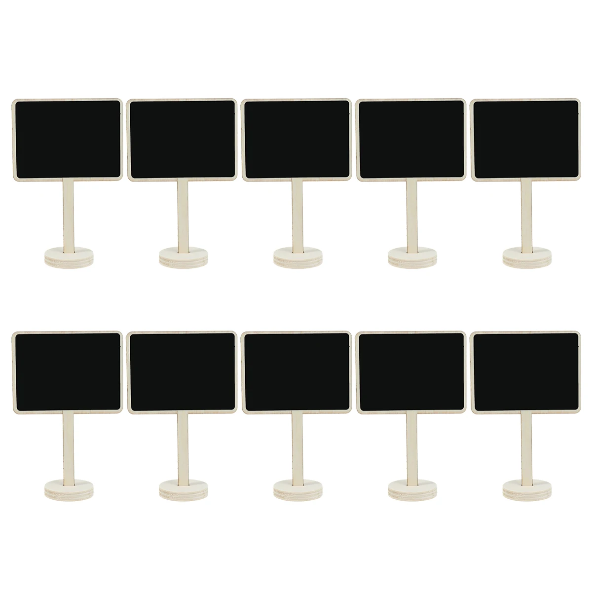 

10 pcs Wooden Small Blackboard Square Message Board For Wedding Party Table Number Chalkboard With Splint Base Eco-Friendly