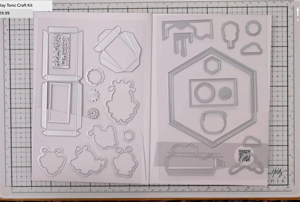 Tonic Festive Christmas Street Advent Book Gift Box Die Set Metal Cutting Dies Stamps DIY