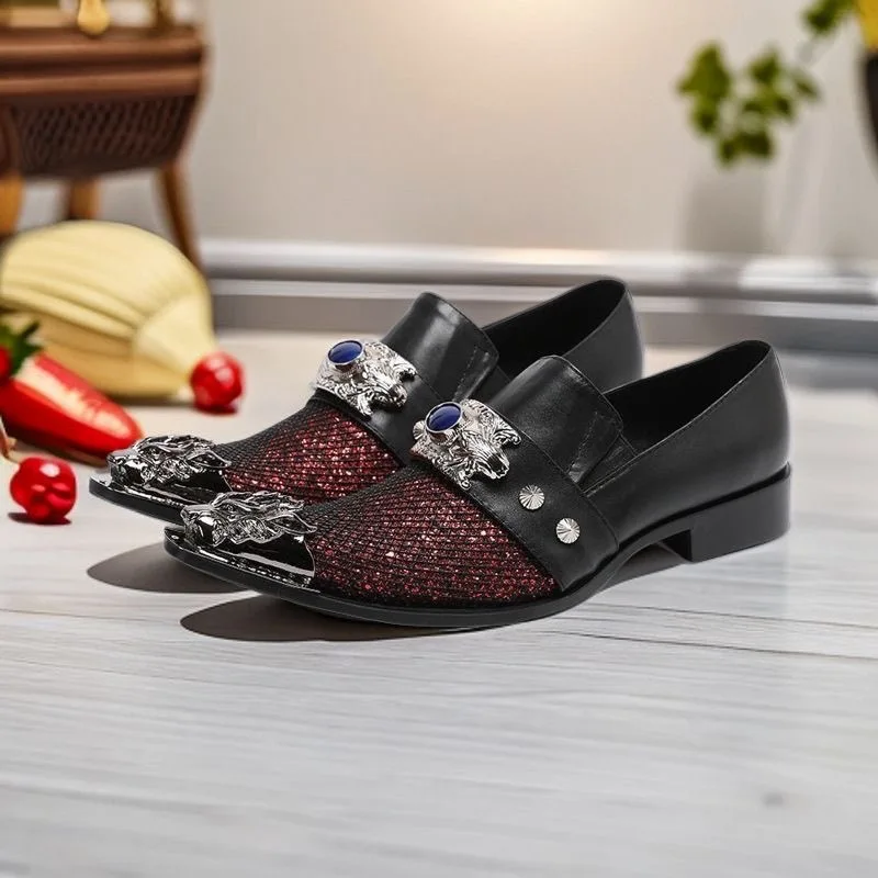 Handmade Men's Wedding Designer Leather British Dress Flats Luxury Formal Business Men Loafers