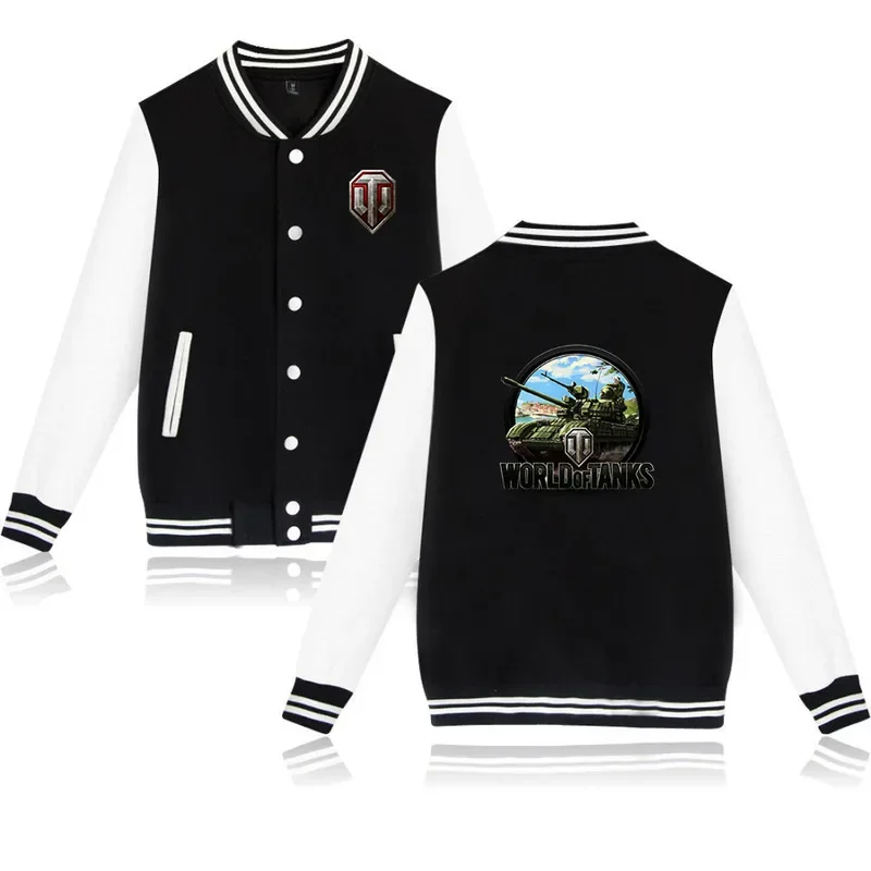 

Game World Of Tanks Baseball Jacket Men Women Jacket Harajuku Baseball Jacket Boys Girls Sweatshirts Jackets