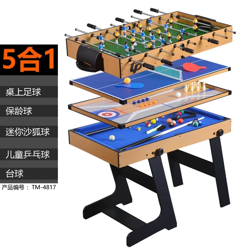 Multifunctional children's table football machine folding  tennis shuffleboard parent-child game toy table