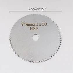 Haakse Slijper 3 Inch Blad 75*1*10Mm 72T Tanden Nummer Boring Cirkelvormige Snijschijf Multifunctionele Elektrische Gereedschapsaccessoires