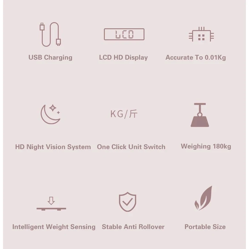 Digital Smart Bathroom Body Weight Scale With Led Display_voghion.com