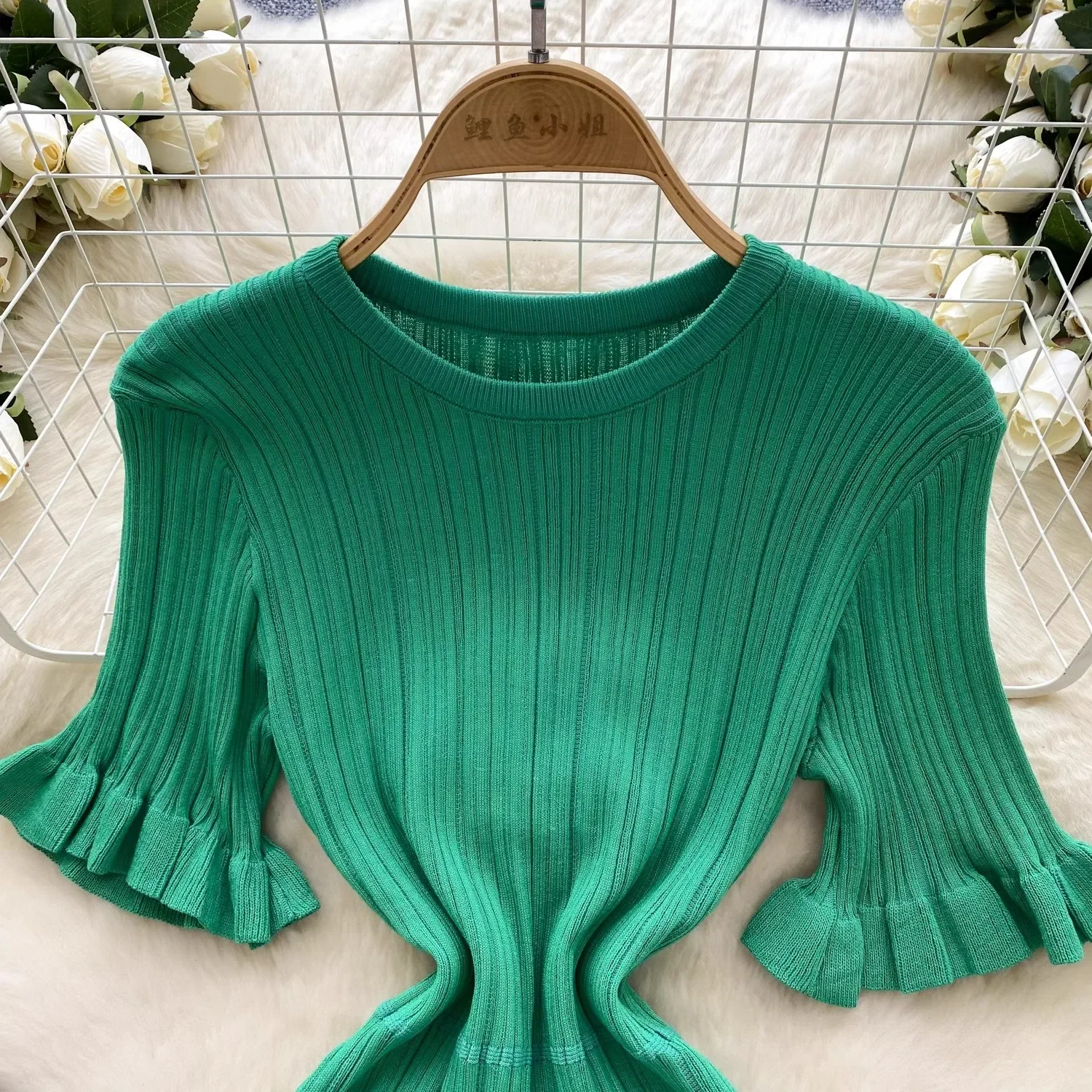 2025 neue Solide Chic Mode Sexy Paket Hüften Rüschen Mini Kleid Frauen Oansatz Dünne Elastische Gestrickte Sommer Kleid Party Vestido