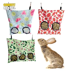 1 PC Random Color Print Rabbit Feeding Bag Totoro Guinea Pig Mole Feeding Grass Bag Rabbit Hay Bag Pet Food Bag D9142