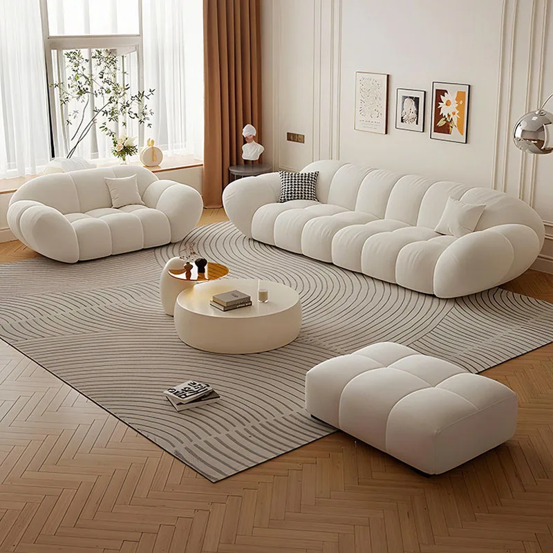Lazy Cute Living Room Sofas Puffs Luxury Modern Floor Bedroom Designer Living Room Sofas Futon Cloud Muebles Home Furniture