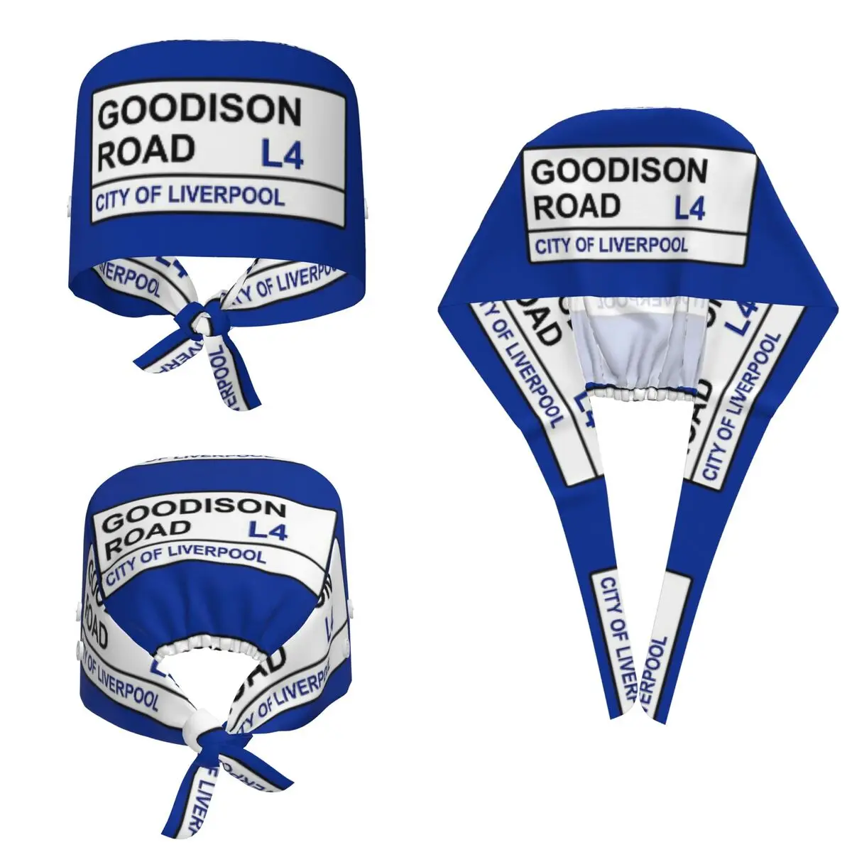 Everton Football Team Goodison Road Street Sign Scrub Hat Doctor Working Surgical Cap Unisex Adjustable Nursing Caps for Dentist