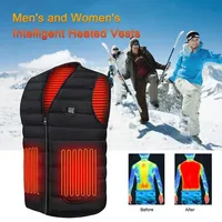 2024 9 Areas Heated Vest Men Women Electric Heating Vest Usb Heated Jacket  Bodywarmer Heated Down Jacket Winte Warm