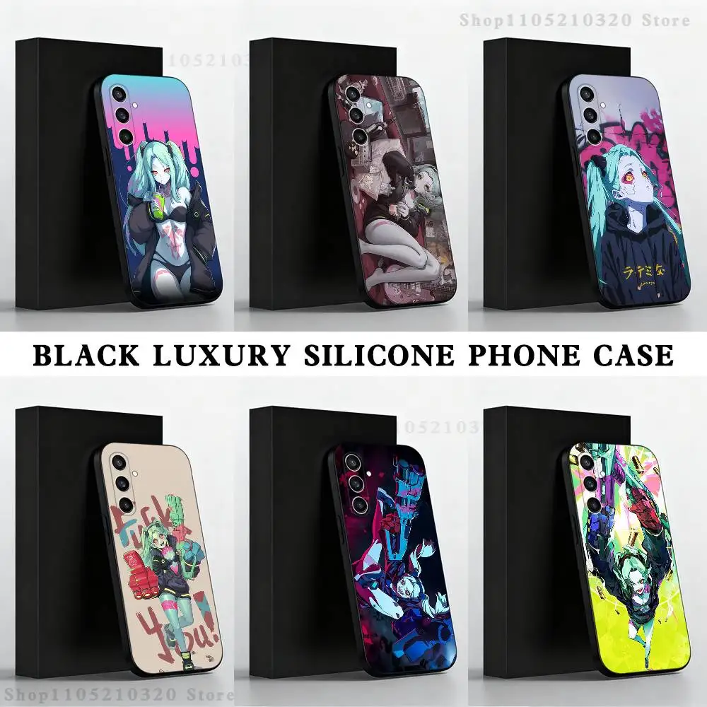 cartoon R-Rebecca Phone Case  For Samsung S 25,24,23,22,30,21,10,9,Ultra,Plus,Lite,FE,4,5 G Black Soft Case