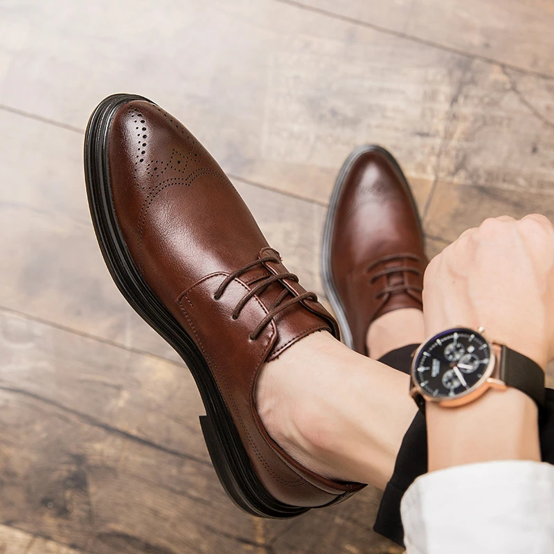 Italian Mens Wedding Oxfords Shoes Luxury Genuine Leather Handmade Comfortable Quality Elegant Office Formal Shoes Man Size 46