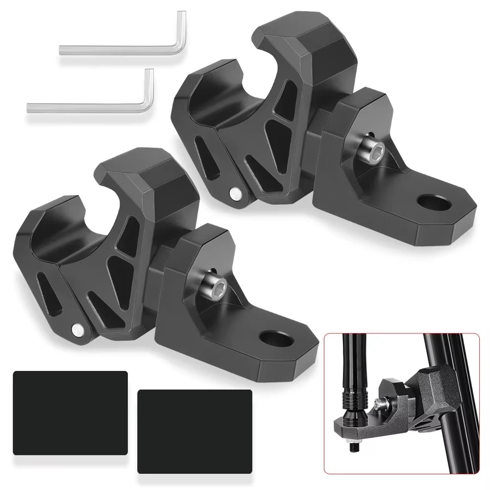 2PCS UTV Whip Light Mount Flag Pole For UTV Pro-Fit Cage Adjustable Compatible with Polaris Ranger For Can-Am Defender Commander