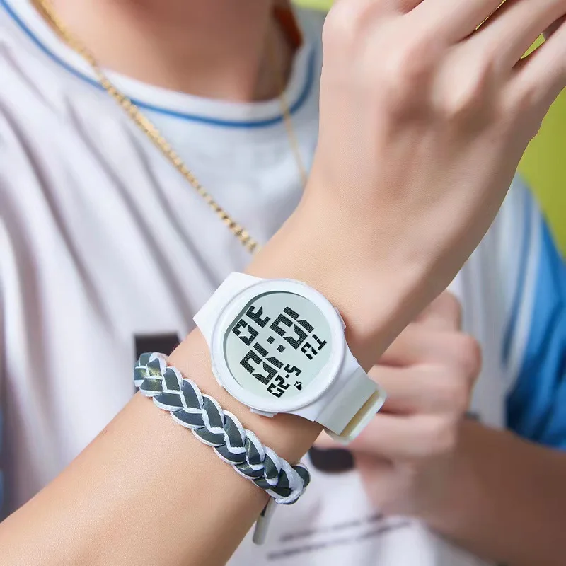 

MaiklFashion светящиеся многофункциональные спортивные детские электронные часы студенческие спортивные водонепроницаемые светящиеся электронные часы-будильник