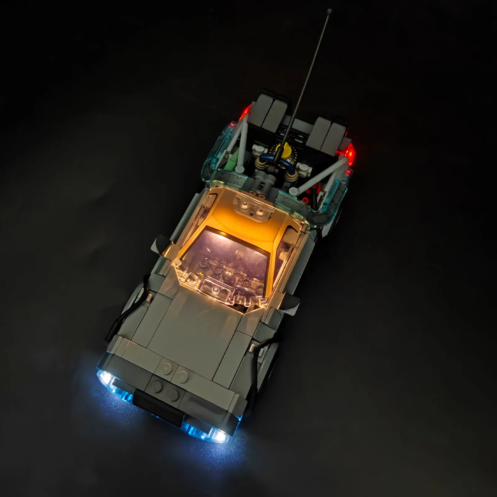 BRIXSPARK LED Lights Kit for Lego 77256 MOC Building Blocks Back to the Future Time Machine, Model Bricks Not Included