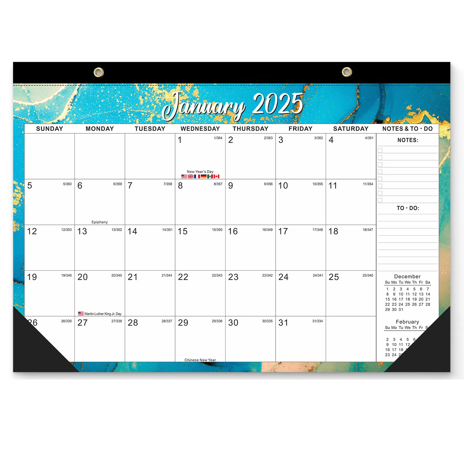 2025 Wall Calendar Two Year Planning Desk Calendar 18 Month Office Wall Calendar Practical Desk Planner