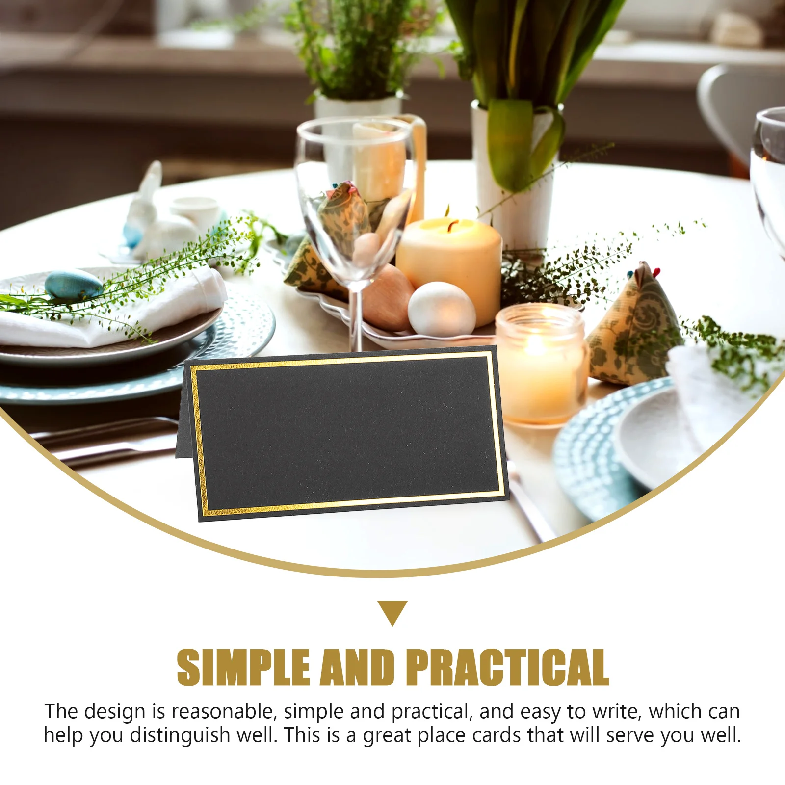 

50 шт. свадебный знак бронзовое сиденье декор карты имя карты места пятнистый черный жемчуг бумага пустой зарезервированный банкет