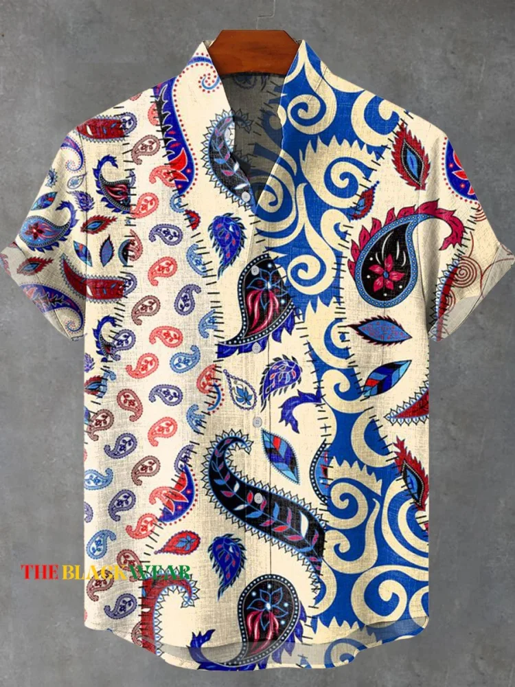 Nouveau lin 3D estampado naturaleza modelo chemise pour hommes été Hip Hop Streetwear chemise hawaïenne expédition rapide Camisa Veran