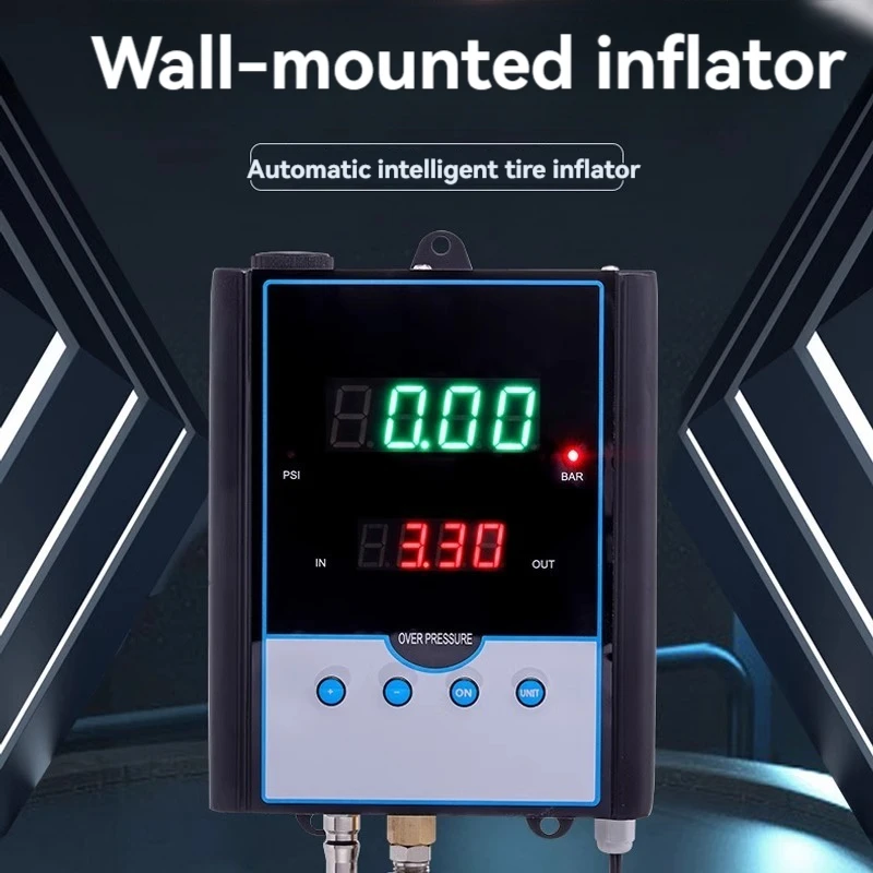 Auto Automatic Tire Inflator Wall Mounted Digital Display Inflator Pump Tire Shop Auto Repair Factory