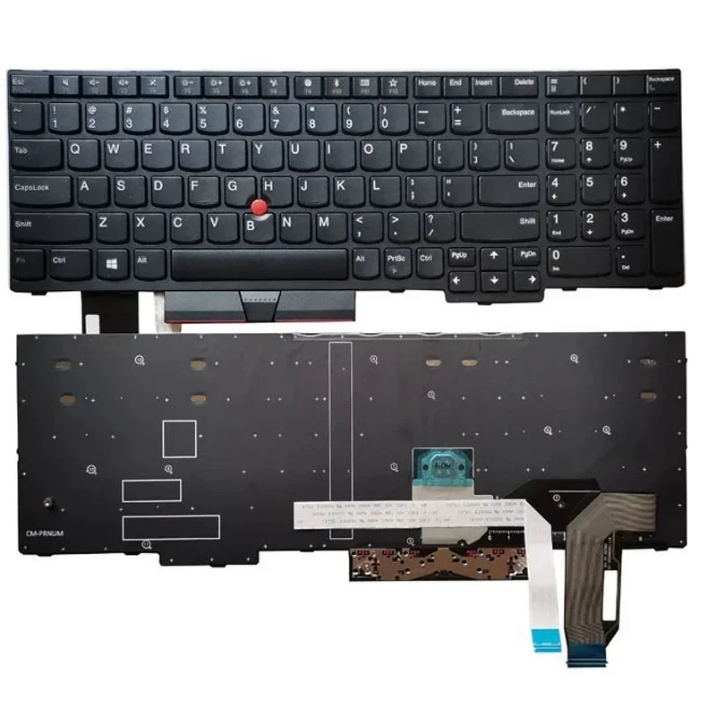 Replacement US Keyboard for ThinkPad E580 E585 E590 E595 L580 L590 T590 FRU 01YP560 01YP640 01YP720 P52 P72