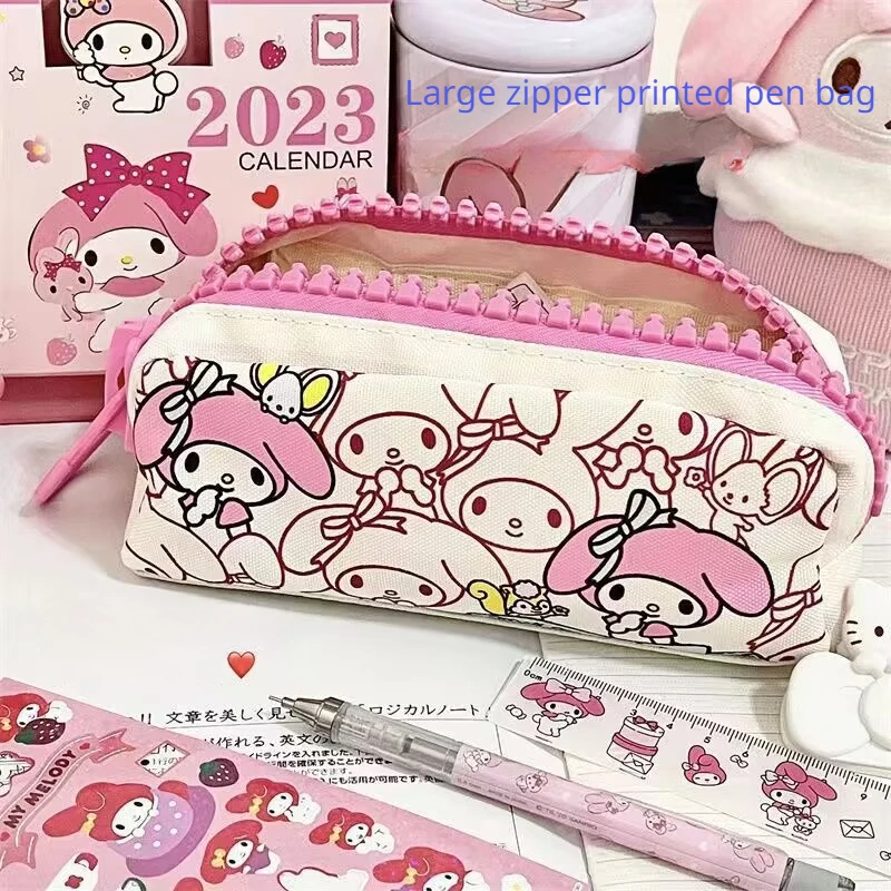 Cartoon Cute large Zipper Student Pencil Case Stationery, Boys and Girls Large Capacity School Pencil Case, Beauty Storage Bag