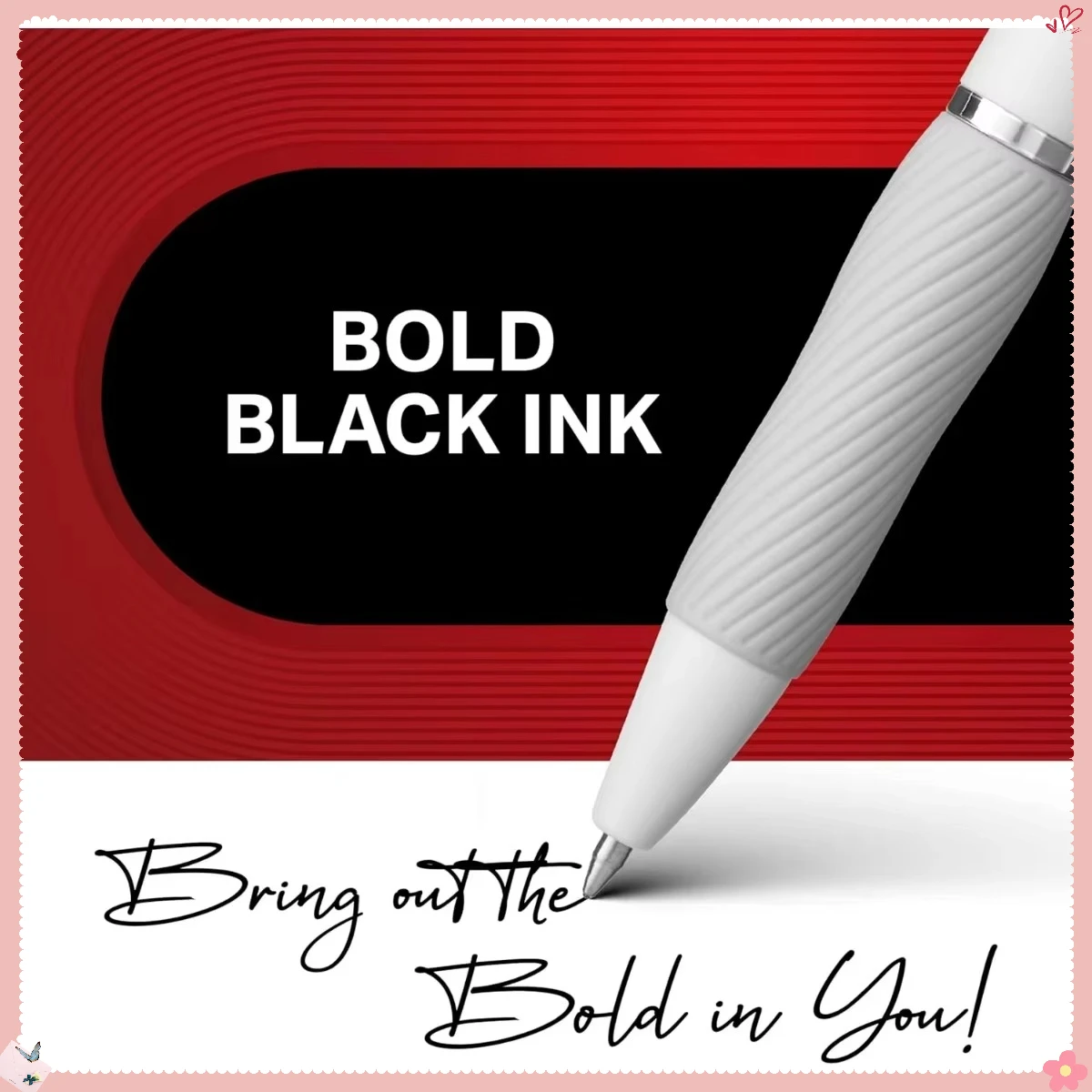 スムーズな書き心地の0.7mm中字ゲルペン、12本の黒インクペンセット、ジャーナリング、オフィスワーク、学校でのノート取りに。