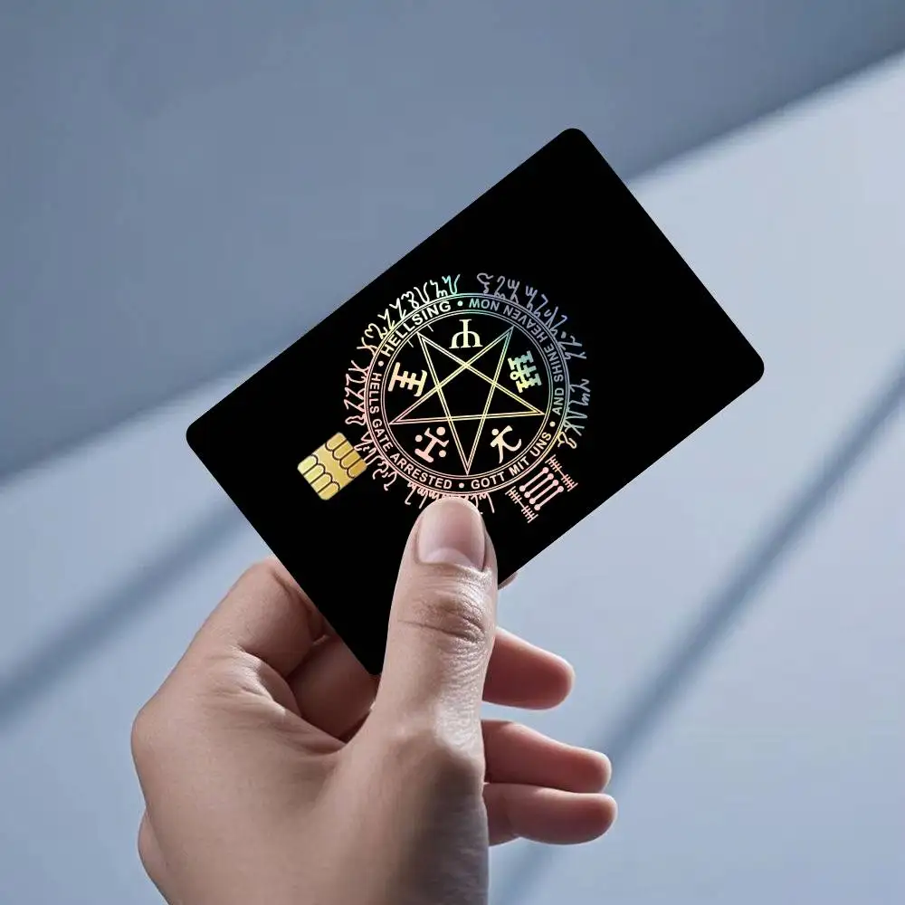 Hellsing Cool Logo  Laser Holographic No Fade Credit Bank Debit Card Skin Sticker Film