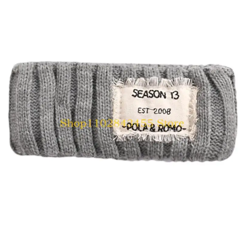 

49MC Winter Crochet Headwrap Wide Knitted Headband Outdoor Ski Hairband Ear Warmer