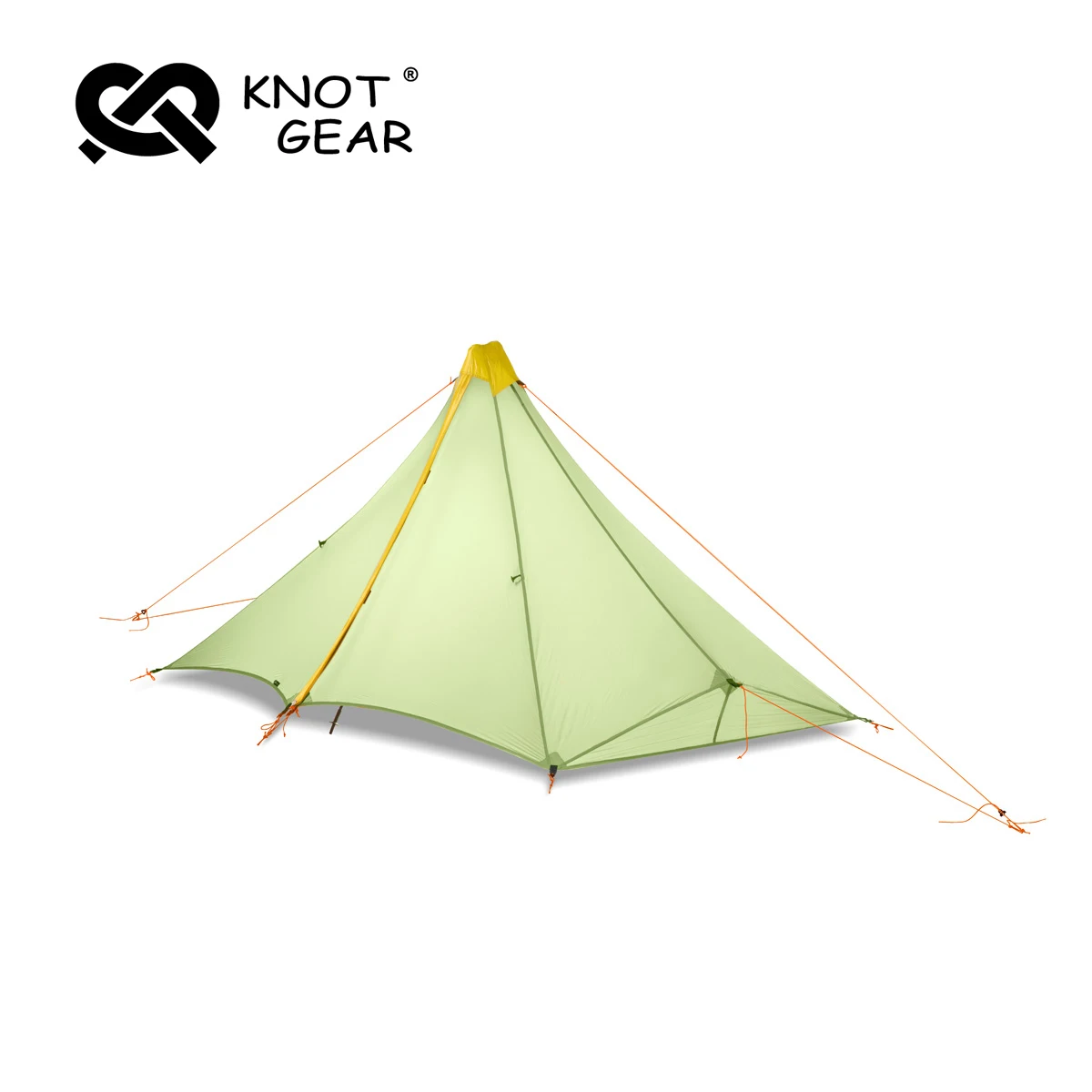 

Knot Maya 1P Pyramid Tent Outdoor Ultralight No Pole Tent Camping 20D Nylon Double Silicone Waterproof Hiking Backpack Tent