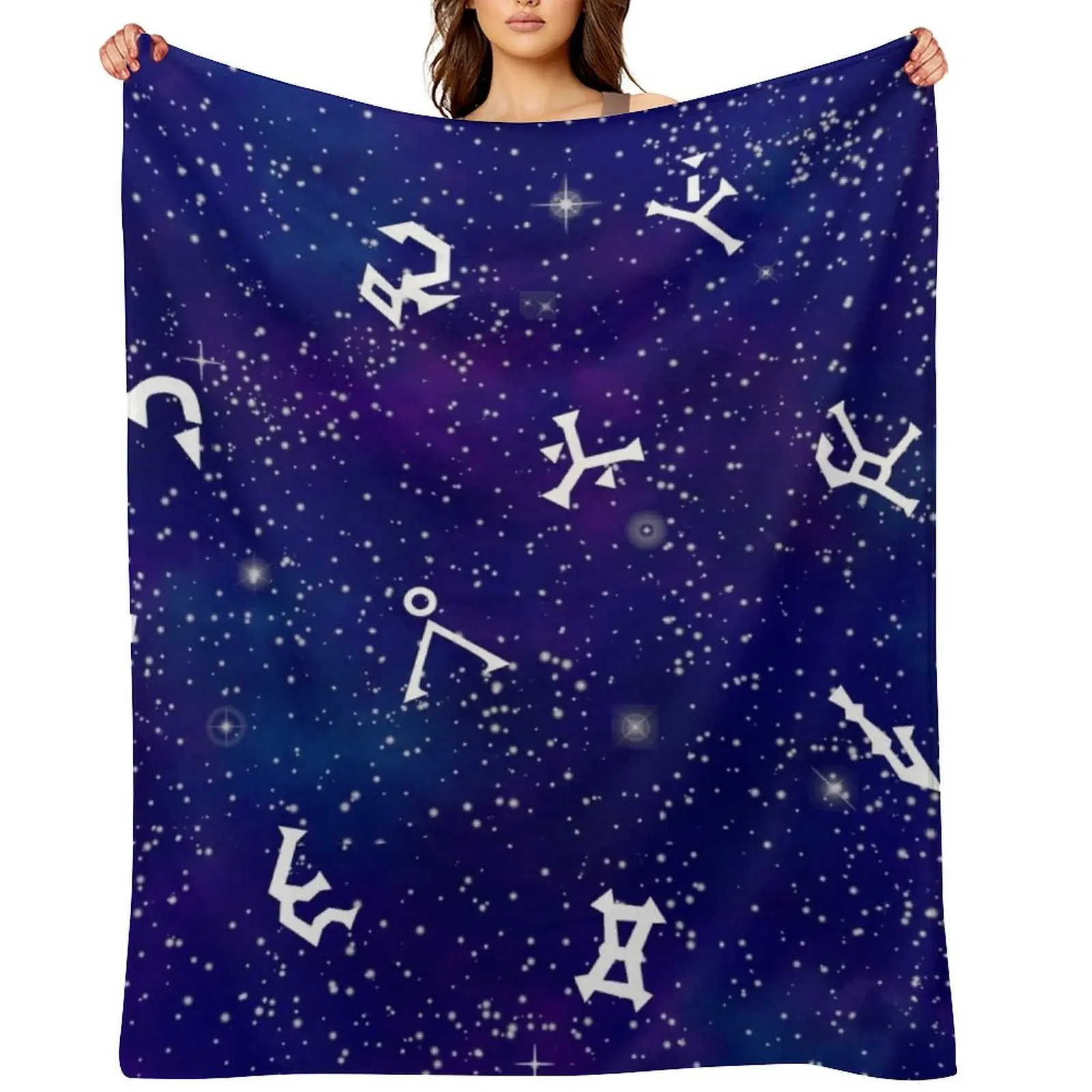 

Stargate galaxy glyphs Throw Blanket Multi-Purpose Furrys Shaggy Flannels Blankets